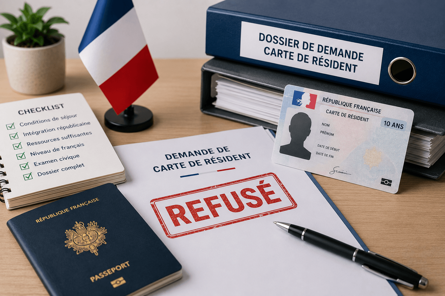 Carte de résident refusée : quelles erreurs éviter avant la demande ?